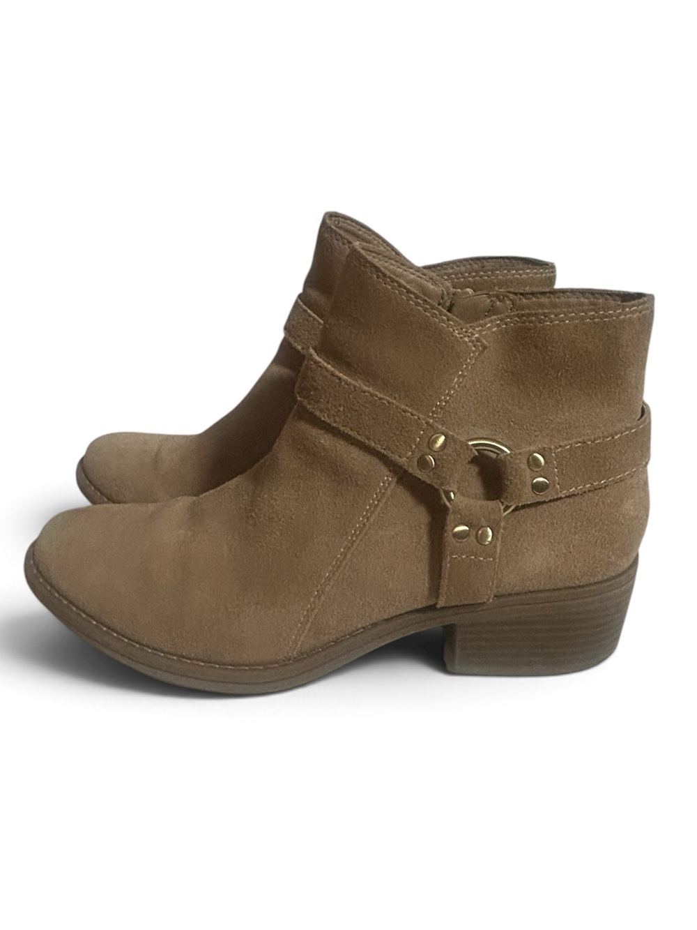 House of Harlow 1960 Beachwood Altossa Tan Suede Ankle Booties with Harness 10
